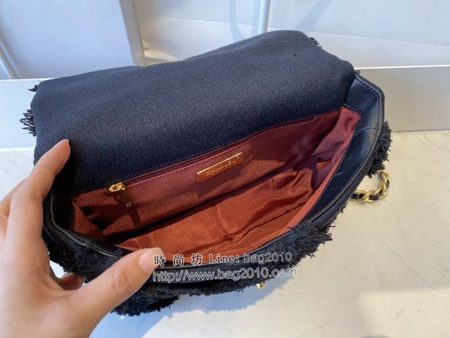 Chanel女包 香奈兒專櫃最新款提花嬉皮包 19Bag Chanel手提肩背枕頭包 AS1160  djc4072